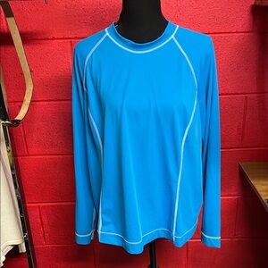Lands' End Women's Vibrant Blue Rash Guard